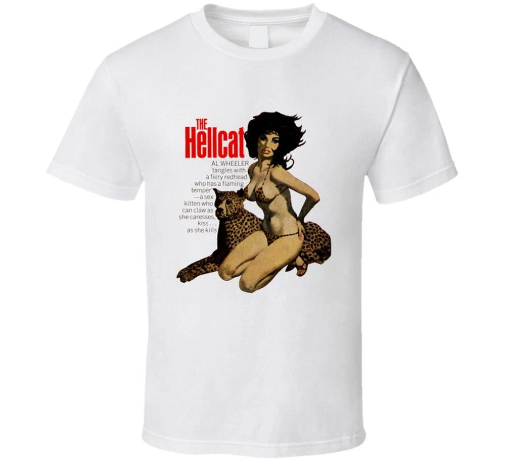 The Hellcat Pulp Cover Tee Womens Retro Pulp Cover T Shirt Vintage Sexy 60s