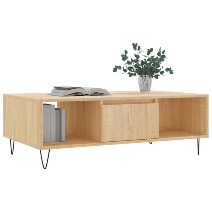 VidaXL Coffee Table Sonoma Oak 104x60x35 Cm Engineered Wood 827087