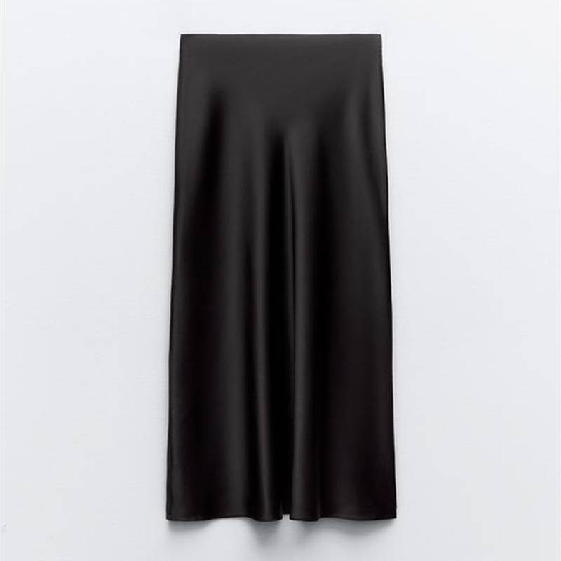 Ice Linen Satin Embroidered A Line Mini Skirt With Print Design For Spring