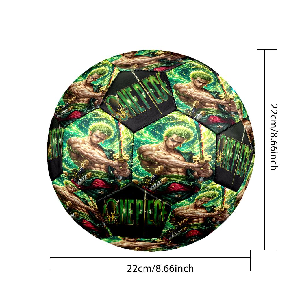1pc Roronoa Zoro One Piece Football Soccer Ball Size 5 Indoor Soccer Ball Fashion Colorful Backyard Game -Great For Sports Fans Gift HE29