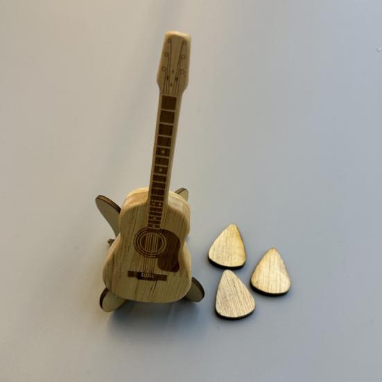 Деревянный держатель для медиаторов, коробка для медиаторов с подставкой, коробка для медиаторов для акустической гитары, элегантный контейнер для хранения медиаторов для игроков