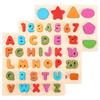 Colorful Wooden Number & Letter Shape Matching Puzzle for Kids