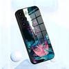 Чехол для телефона Anime G-ghost In The S-shell для Samsung S26 S25 S24 FE S23 S22 S21 Plus S20 Ultra Note20Ultra Черная стеклянная крышка