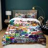 Cartoon D-Dandy's W-World Duvet Cover Pillowcase Anime Bedding Set For Kids Adults Single Double Large Sizes Bedroom Decor Gift