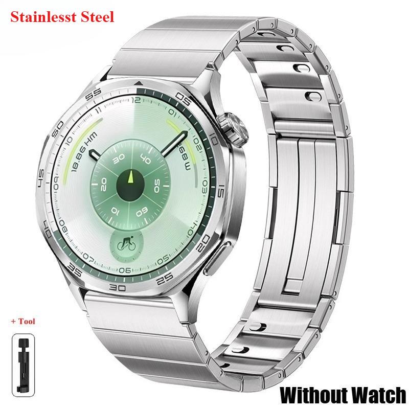 Ремешок из нержавеющей стали 22 мм с быстрой фиксацией для Huawei GT 6 46 мм, GT 6 Pro 46 мм, титановый, деловой, с боковым отсоединением для Huawei W