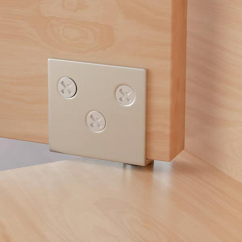 Concealed Cabinet Hinge with Screw Rotation Shaft Stainless Steel 6 Mounting Holes for Furniture Bookcase Cabinet Door Fitting
