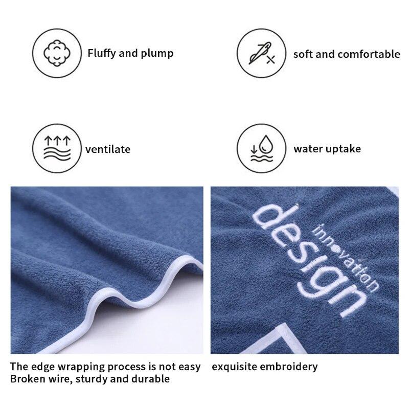 Fashionable Men's Two-piece Set of Bath Towels, One Pair of Household Coral Velvet, Absorbent and Wearable, Can Wrap Towels, Bath Towels