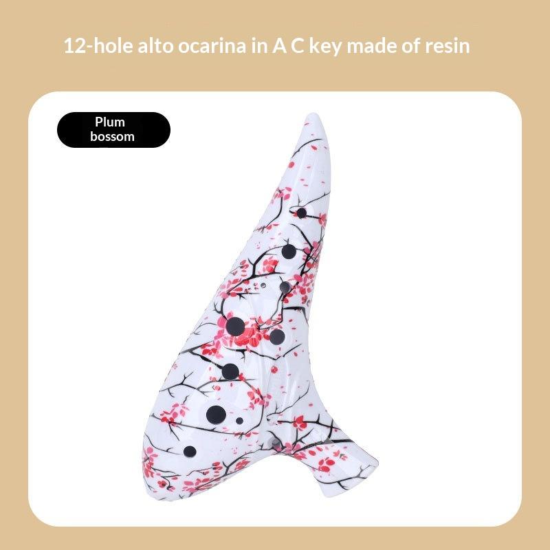 12-дырочная окарина Инструмент Окарины Альт До Тональность Профессиональный Резиновый Инструмент Окарина Для Любителя Музыки Начинающего