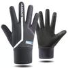 Touch Screen Plush Winter Warm Gloves Windproof Motorcycle Cycling Gloves  For Women Man