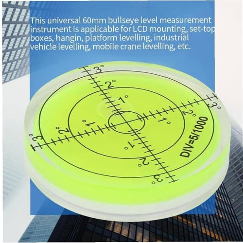Level Surface Level Acrylic Housing 60mm Diameter Round Inclinometer for Surveying Equipment Reliable Quality Equipment