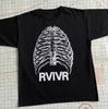 Редкая футболка RVIVR Band с костным рисунком, черная, полный размер S-5XL, унисекс