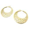 [P2340] - Gold Plated 'Carmen' Hoop Earrings - 35 Mm