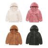 Осенние и зимние флисовые детские куртки, детские свитера с капюшоном для детей среднего и большого размера, рубашки на молнии, куртки для мальчиков и девочек, повседневные теплые пальто