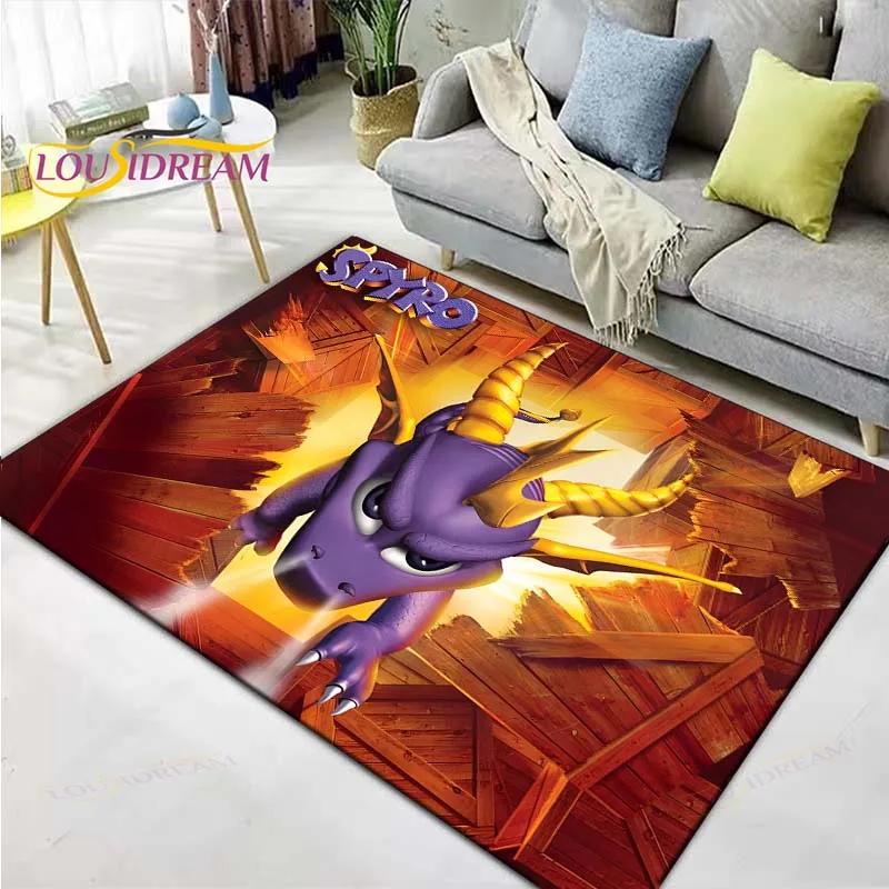 3D Ковры с принтом Классические игры S-Spyro Дракон Гостиная Противоскользящий Ковер Детская Спальня Коврики Коврик для Йоги Большой Ковер Декор