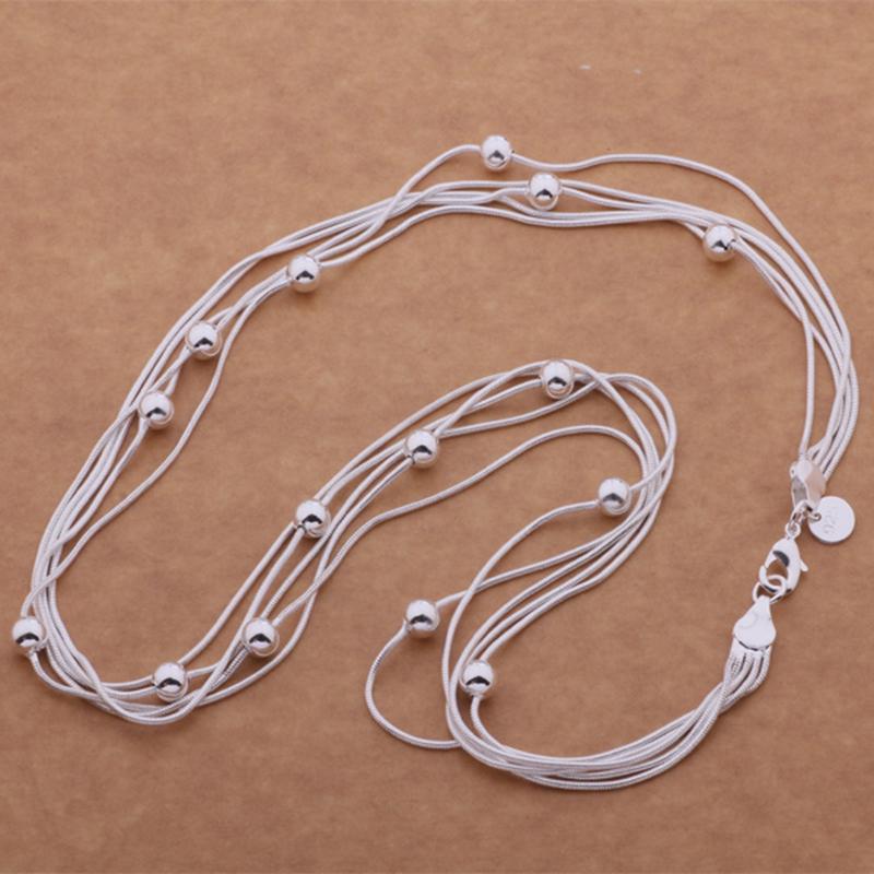 925 Sterling Silver Necklace Pendan five Snake Chain For Women Exquisite Student Girlfriend Jewelry Accessories Wedding GiftGood product