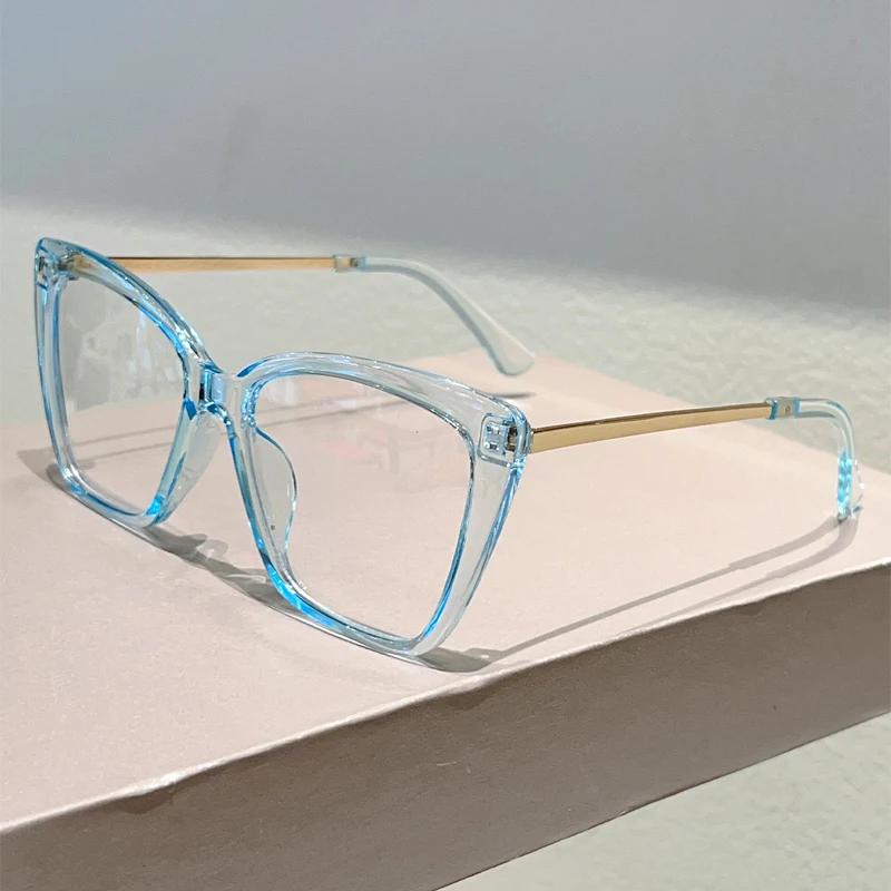 Оверсайз очки «кошачий глаз» женские модные винтажные дизайн блокирующие синий свет оптические оправы трендовый брендовый дизайн очки