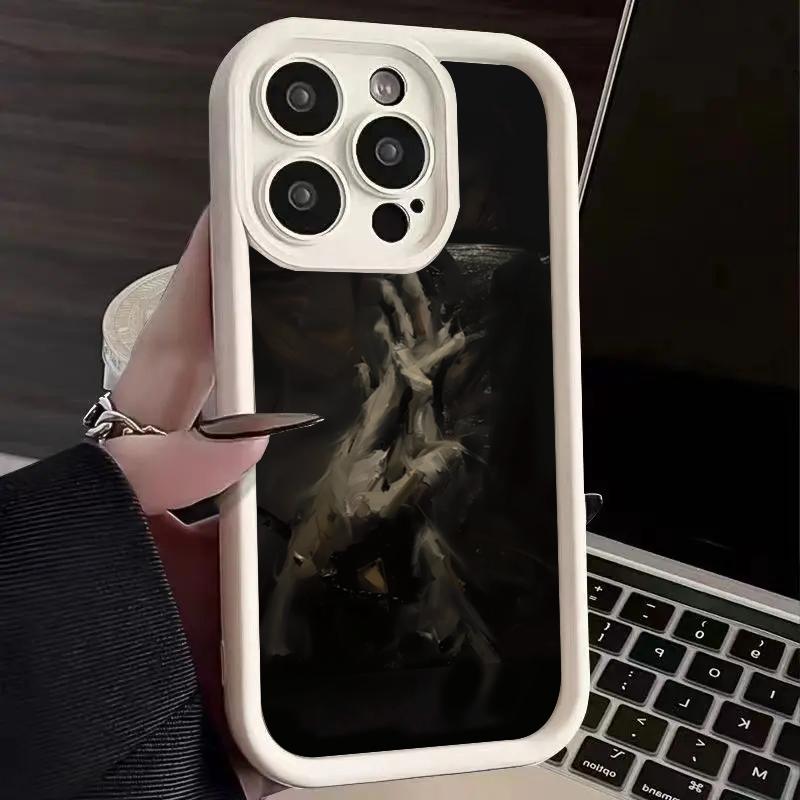 Чехол Redmi Note 13 Pro 4G для Xiaomi Redmi Note 12s 13 4G 11 11s 10s 10 12c 13c Pro Plus 5G Масляная живопись Две руки Стильный чехол