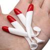 30PCS of T-tail Soft Bait Red Head and White 5.5/6.3/7/9/12cm Road Bait Fishing Supplies