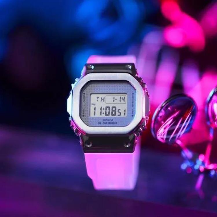 Casio Мужские Полностью Металлические Белые Часы Серии GM-S5600SK-7PR GM-S5600SK-7PR