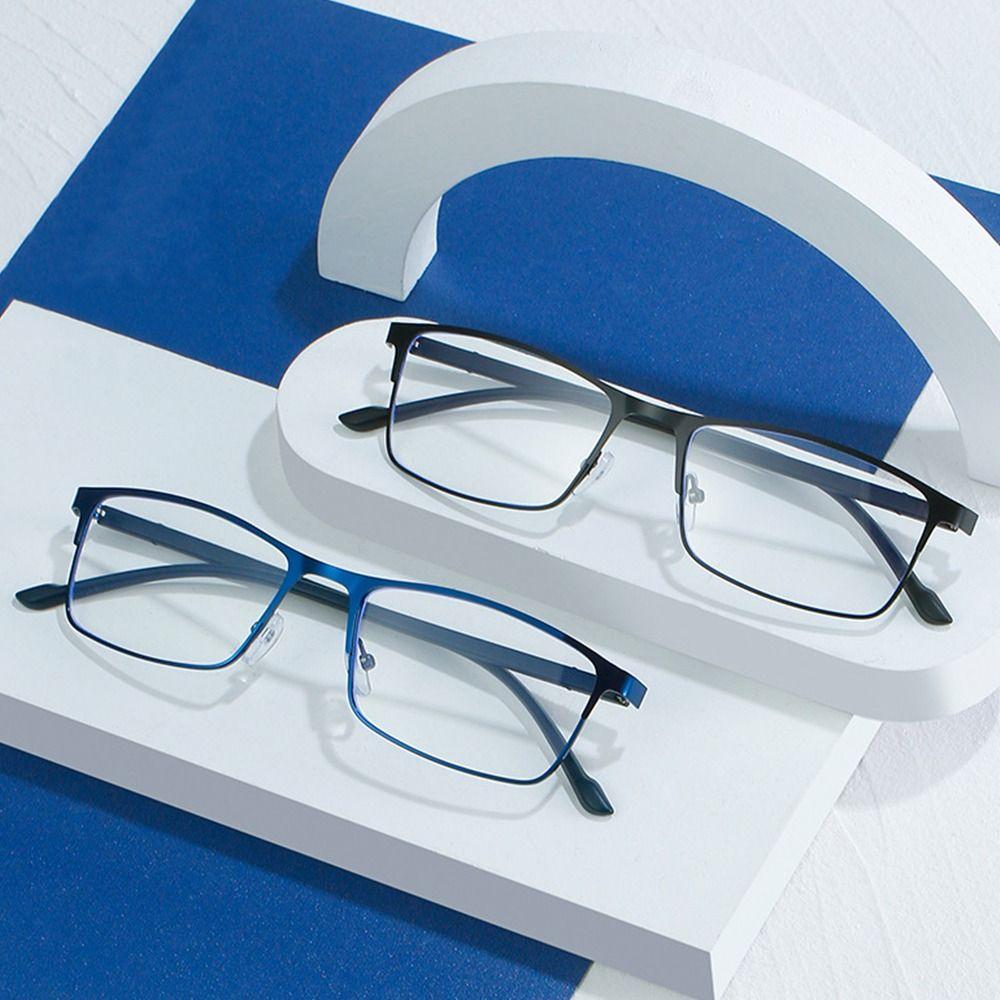 New Fashion Full Frame Metal Ultra Light Myopia Glasses Vision Care Eyeglasses Blue Light Blocking