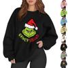 Women's Casual Fashion Long Sleeve Christmas Printed Round Neck Sweatshirt Top