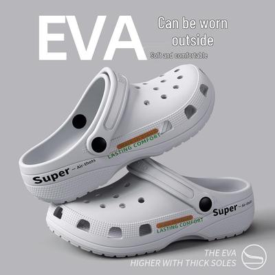 Мужские и женские 2025 EVA обувь с отверстиями: Нескользящие, Дезодорирующие, Пляжные шлепанцы с закрытым носком для летней носки на открытом воздухе