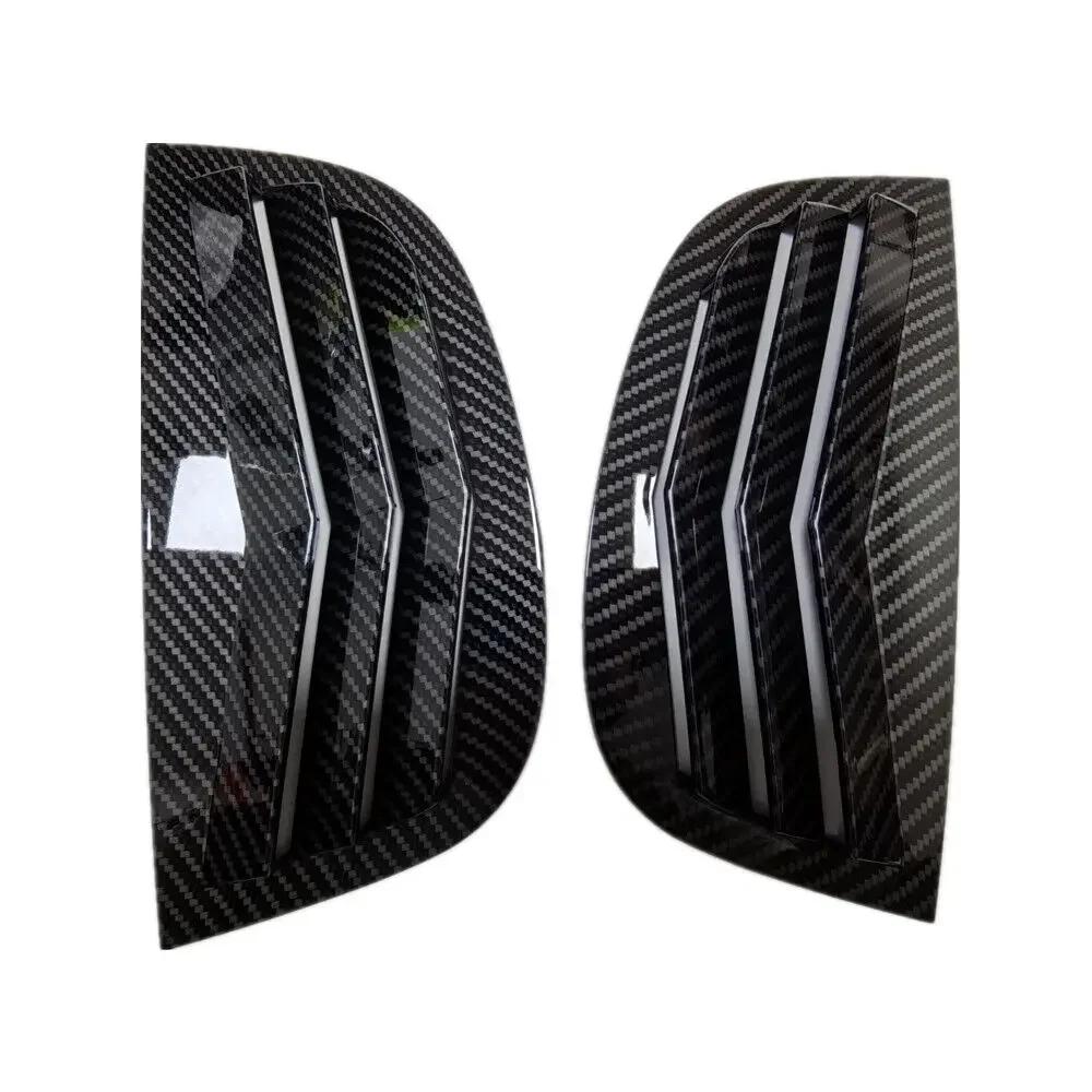 Для Peugeot 208 2018 2019 2020 2025 2025 2025 2025 Задняя решетка окна, боковая крышка-жалюзи, накладка, наклейка, вентиляционное отверстие, совок, карбон ABS