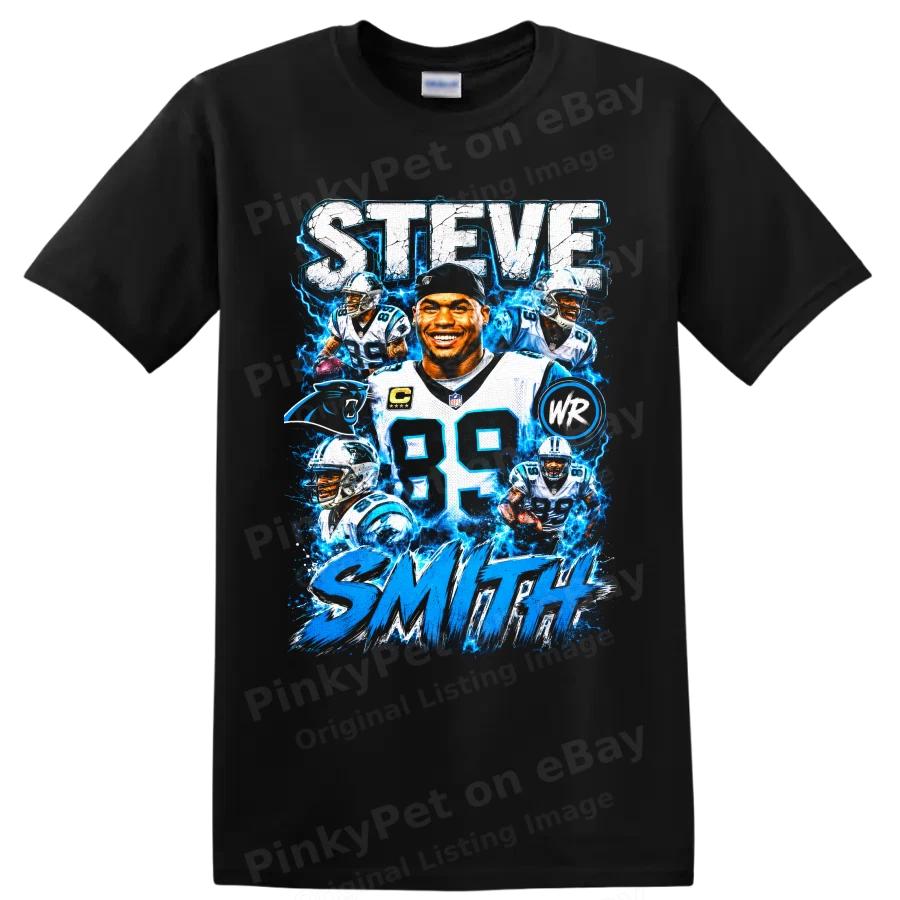 Steve Smith Sr Carolina Panthers Wide Receiver Football T Shirt Graphic Tee NFL