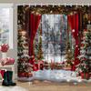 Рождественские украшения Душевая занавеска Зимняя снежная сцена Рождественская елка Рождественские подарки Полиэстер Душевая занавеска Декор для ванной комнаты