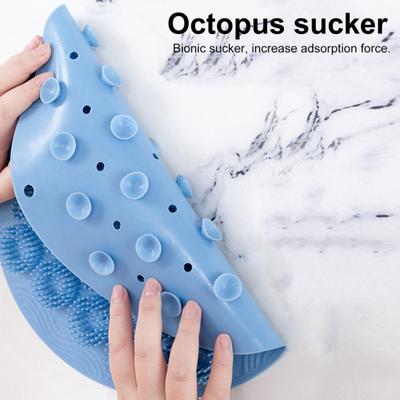 Силиконовый коврик для мытья ног, отшелушивающий скребок для душа, нескользящий инструмент для массажа спины, коврик для купания для очистки тела