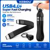 KEBIDU USB4.0 Брелок Кабель USB-C, Быстрая зарядка 240 Вт, Передача данных 40 Гбит/с, Видеовыход 8K@60 Гц, Портативный Короткий Кабель Type C для Ноутбука, Телефона, SSD