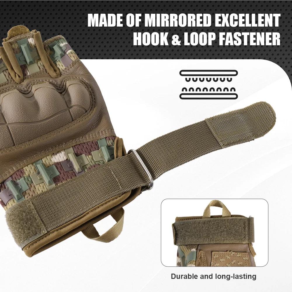 Перчатки без пальцев для тактических дышащих полупальцевых перчаток для спорта, велоспорта, стрельбы, работы, защиты на открытом воздухе для мужчин