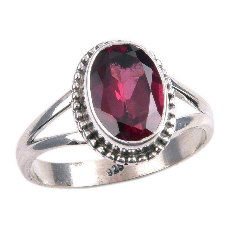 Натуральный гранатовый драгоценный камень 925 пробы, ювелирное кольцо из стерлингового серебра, размер 8,5 p1n43