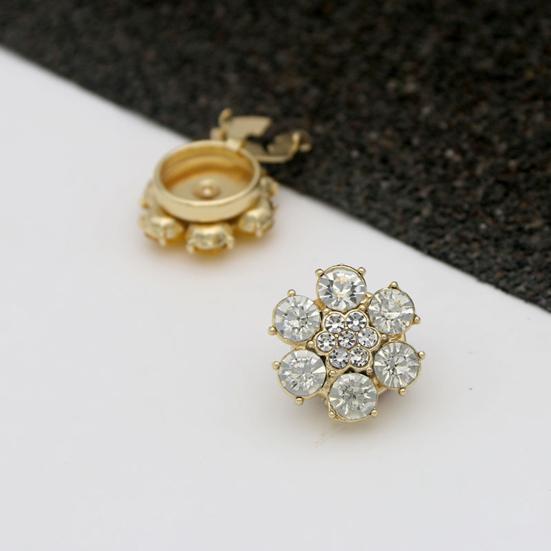 5 шт. Стразы Цветок пуговицы Крышка без шитья Мгновенное удаление Мужчины Женщины Блузки Платья Пальто Шали Рубашки пуговицы Крышка Декоративная запонка