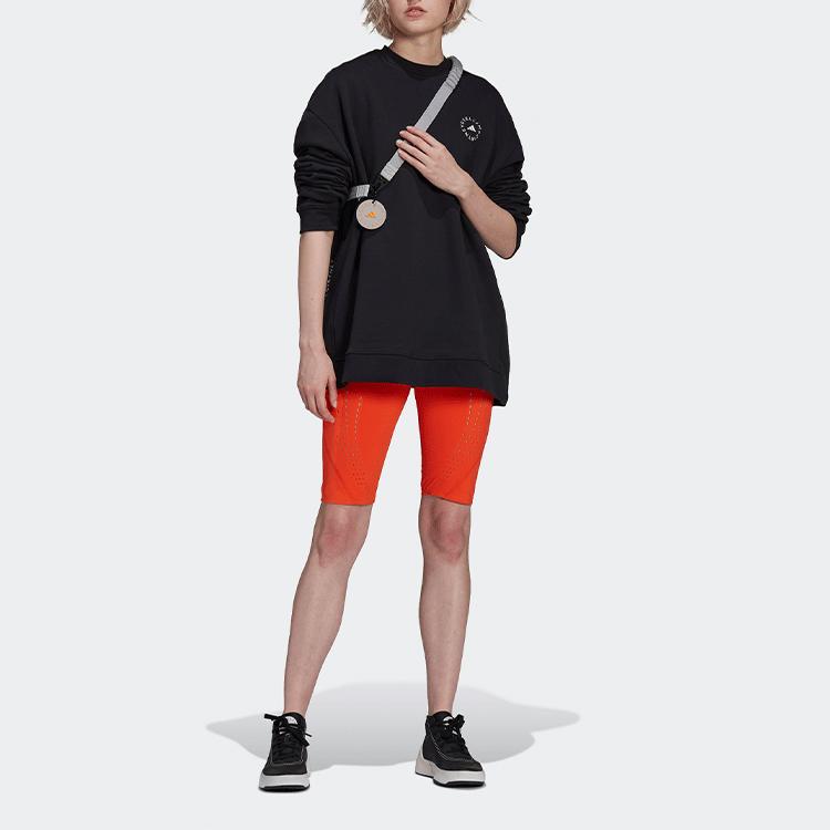 adidas Круглый вырез пуловер толстовка женская топы черный HD9133