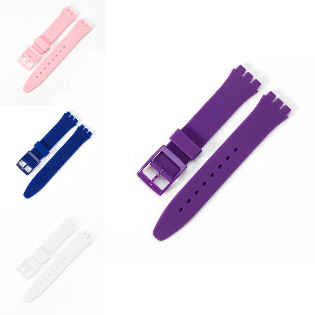 Высококачественный силиконовый ремешок для часов Swatch, доступно несколько цветов 16 мм 17 мм 19 мм 20 мм