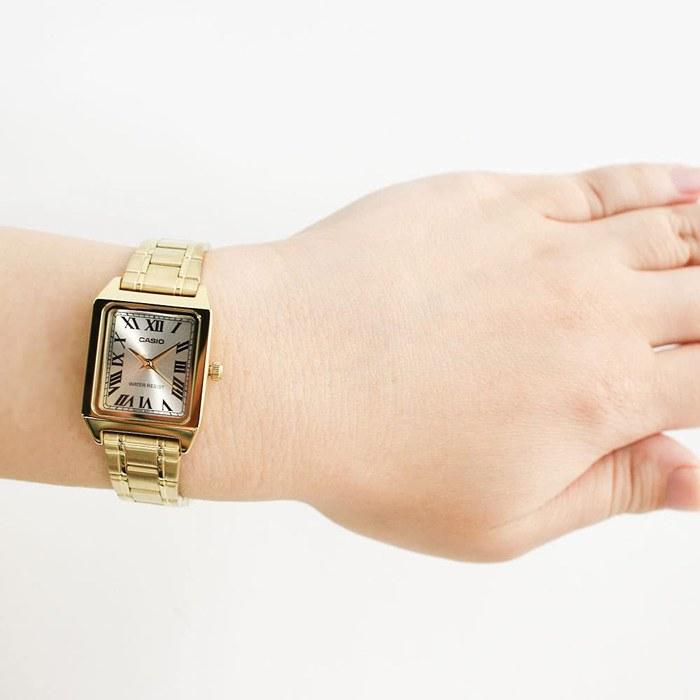 CASIO Standard LTP-V007G-9B Women's Analog Square Gold Watch