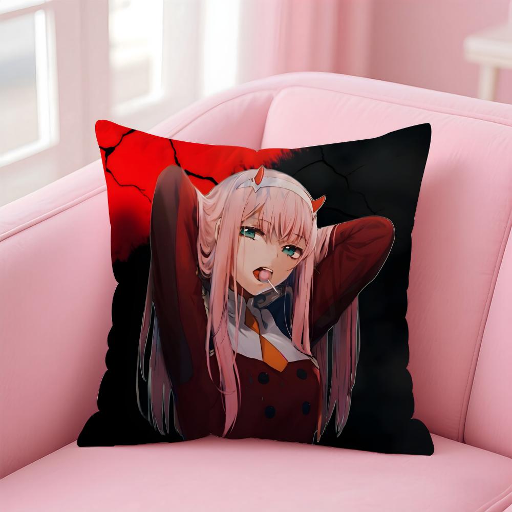 Аниме D-Darling In The Franxx 02 Наволочка Подушка Короткий Плюш Невидимая Молния Комната Диван Наволочка