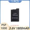 Литий-ионный перезаряжаемый аккумуляторный блок 1800 мАч 3,6 В для Sony PSP-110 PSP-1001 PSP1000 PlayStation Portable