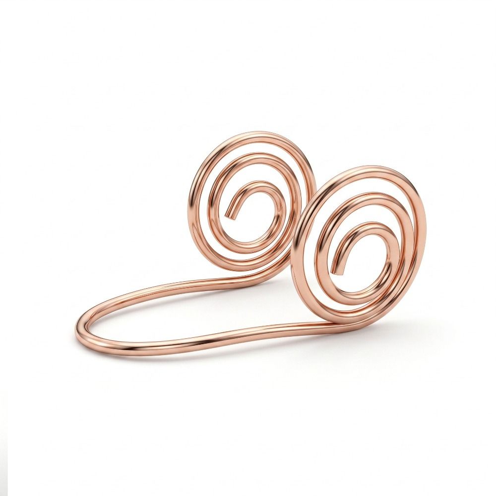 Adjustable Copper Palm Ring Portable Reiki Energy Spiral Hand Ring New Copper Cuff  for Meditation