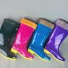 Adult Velvet-Lined Non-Slip Waterproof High-Top Kitchen Rain Boots - PVC Ladies' Work Shoes