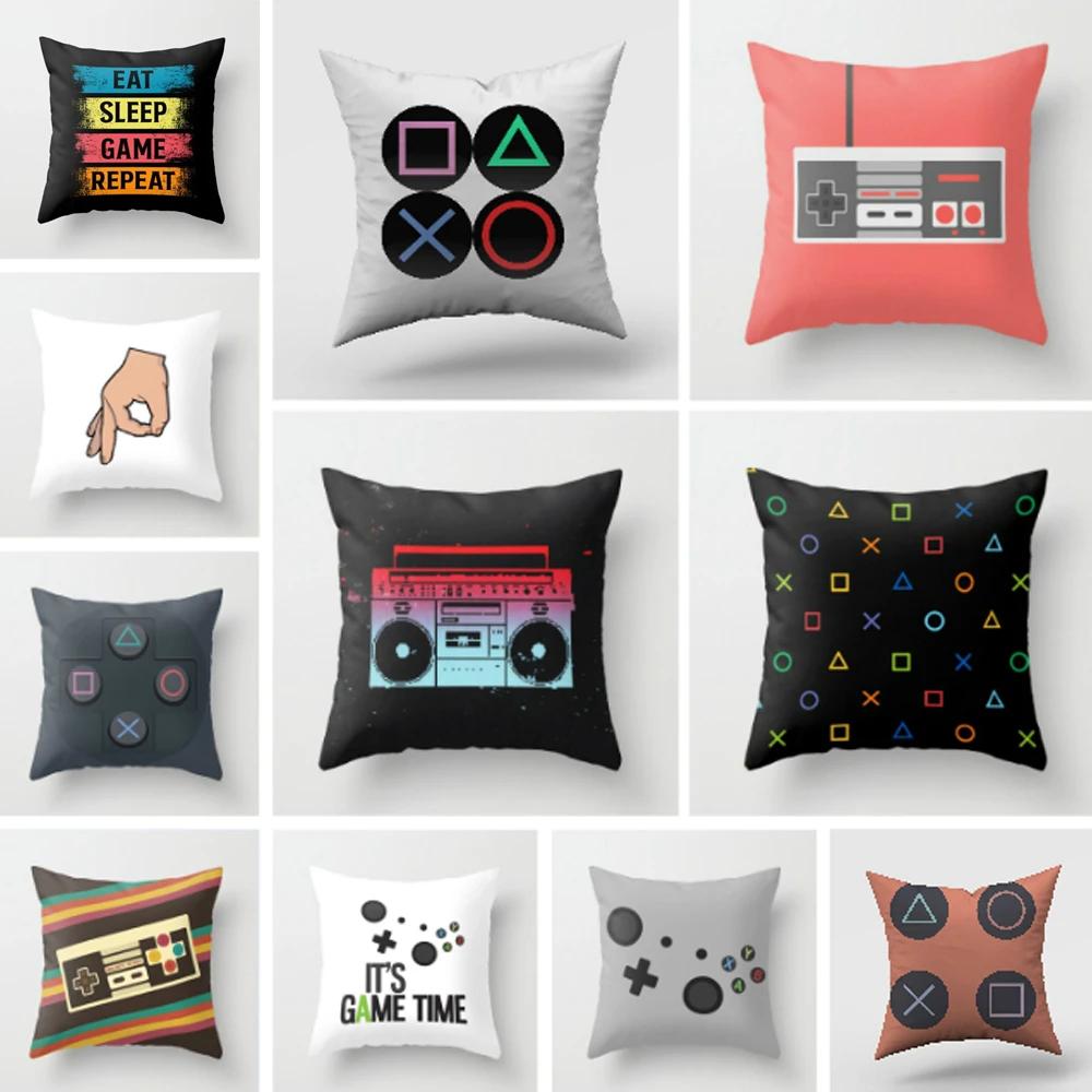 Home Decor Cushion Covers Video Game Vintage Pillow Sofa Bed Seat Gaming Fan Cushions
