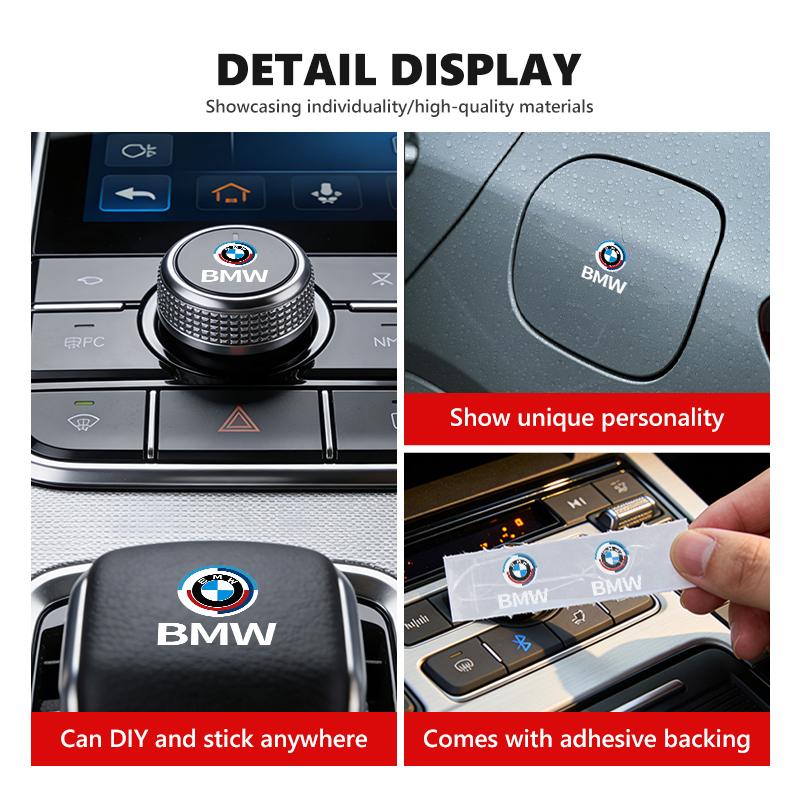 ADZW9 Car Logo Sticker Crystal Auto Stickers Fuel Tank Decor Accessories For BMW 1 3 4 5 6 7 Series M X1 X3 Performance Alpina G20 F20
