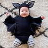 European & American Baby Bat Hooded Romper Set: Boys & Girls Onesie Jumpsuit (2-Piece).