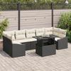 VidaXL 8-Piece Garden Sofa Set with Cushions In Black Poly Rattan 3357690