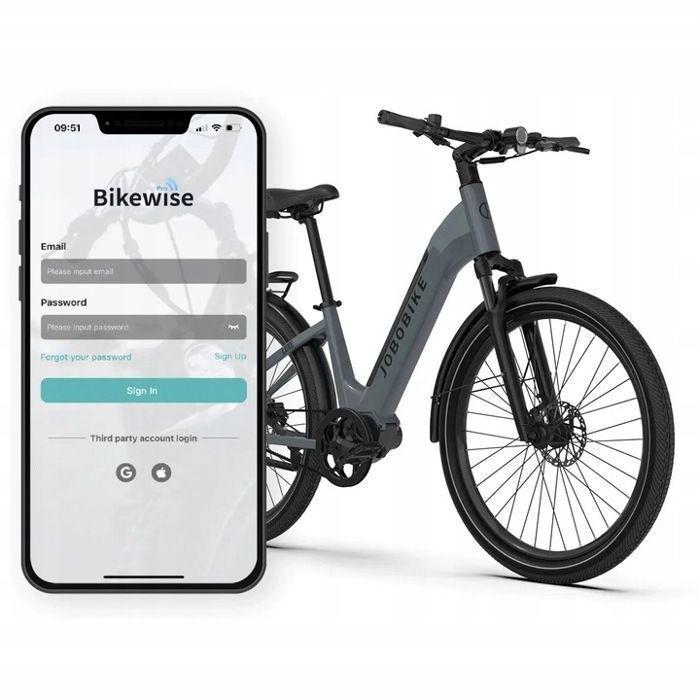Электровелосипед - JOBOBIKE - Люкс - 250 Вт - 36 В - 15 Ач - Центральный двигатель - 27,5 дюймов - Белый