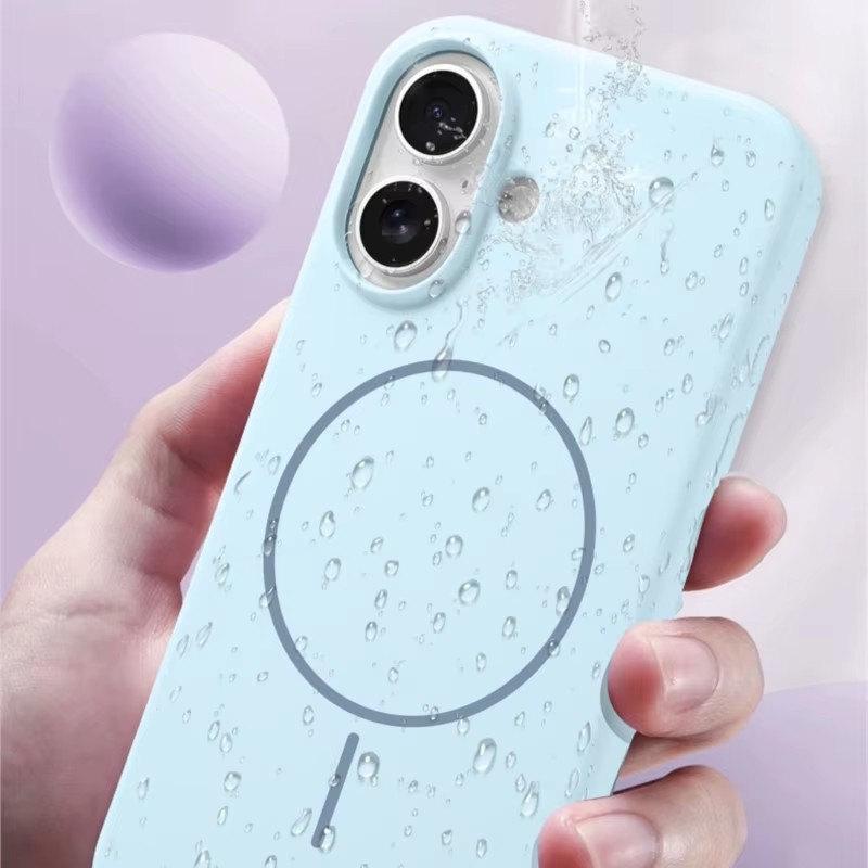 Роскошный оригинальный жидкий силикон для Magsafe чехол для iPhone 16 Plus 15 14 13 12 Pro Max магнитный беспроводной зарядный мягкий чехол