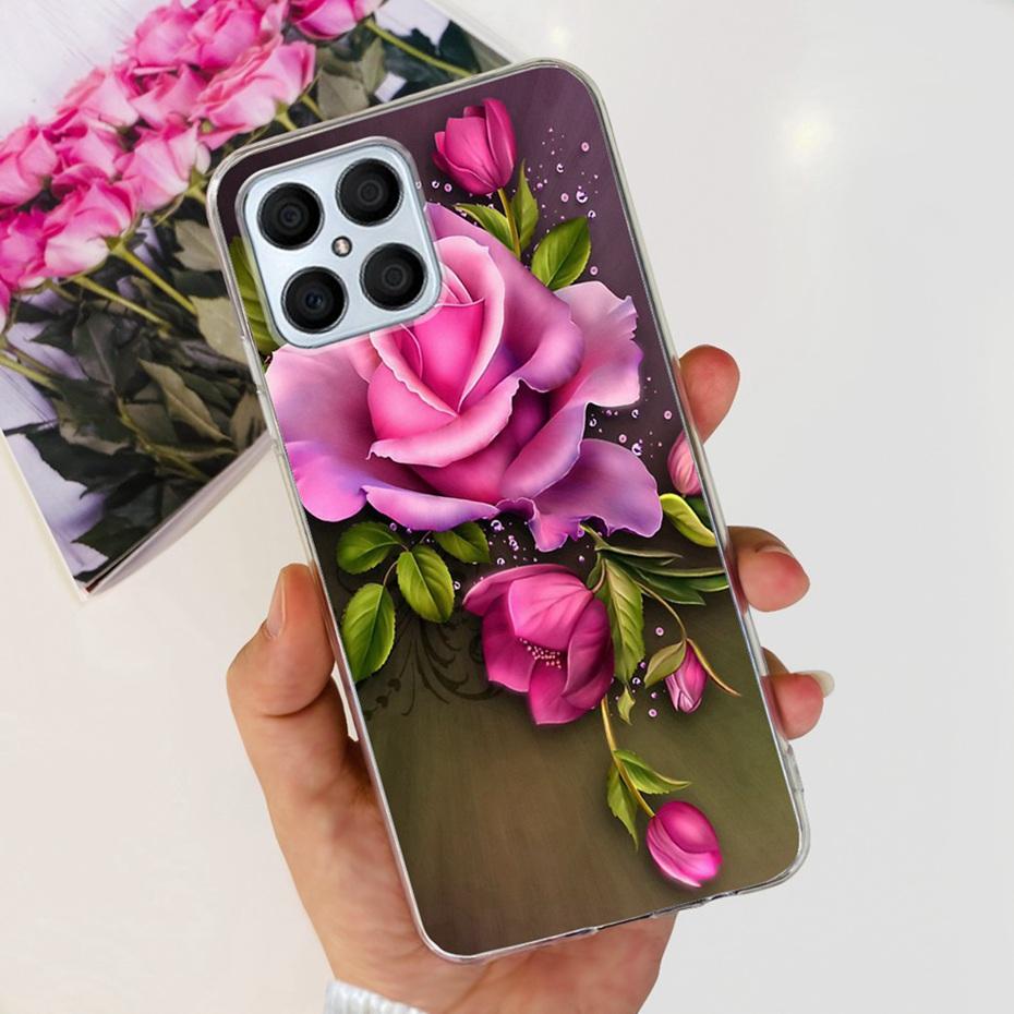 Красивый чехол с принтом для Honor X8 TFY-LX1 TFY-LX2 TFY-LX3 Мягкая задняя крышка из силикона TPU для чехлов телефона HonorX8 X 8 4G