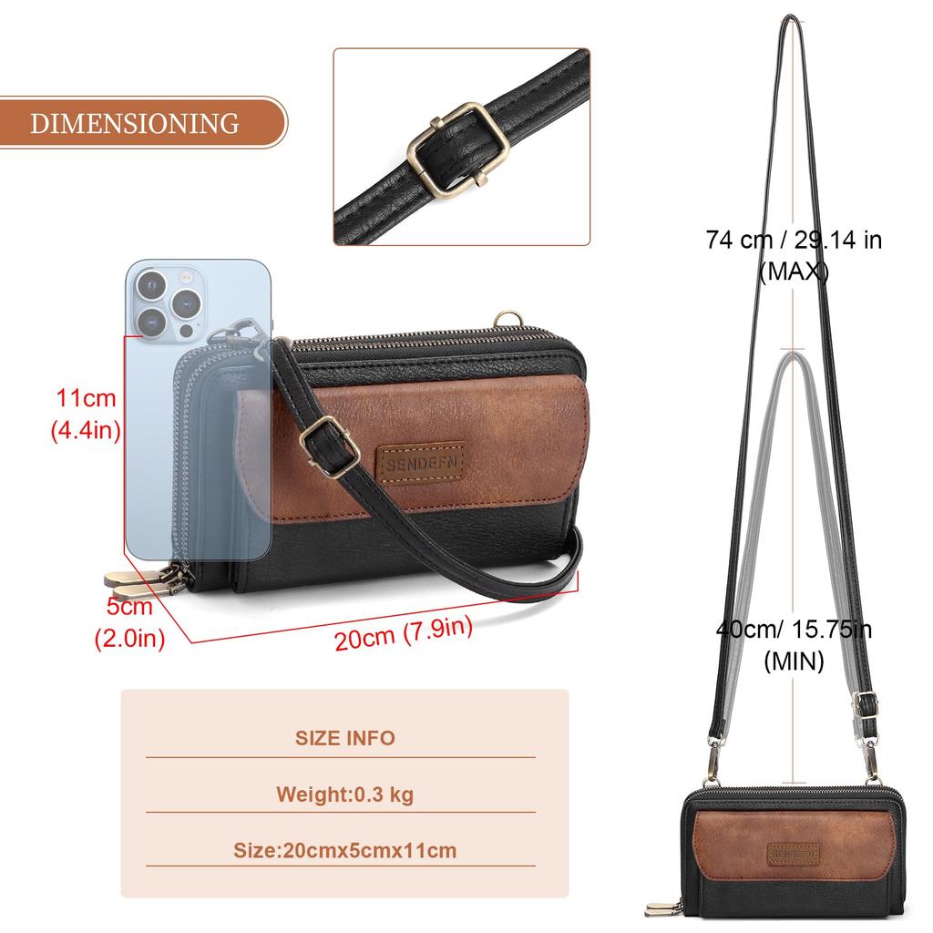 Shoulder Smartphone Shoulder Crossbody Smartphone Pouch with Card Large Stylish Smartphone Pouch [SENDEFN] Women's Bag, Bag, Bag, Holder, Capacity,