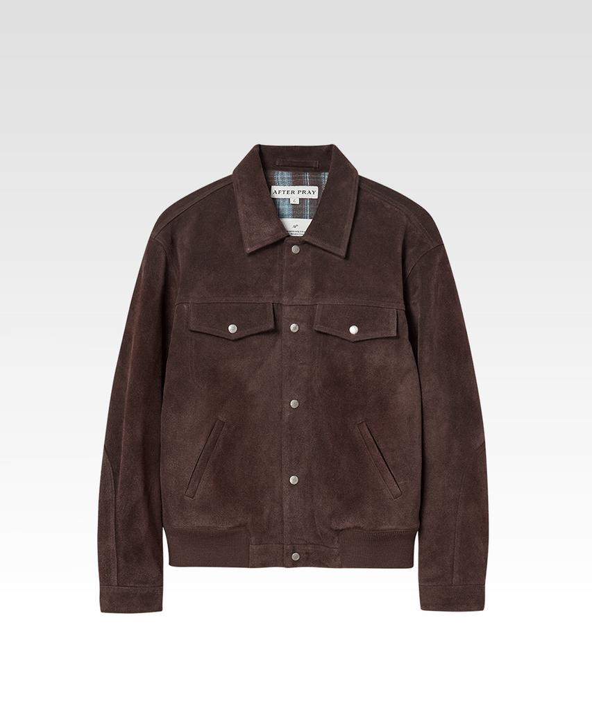 Afterpray Suede Trucker Blouson Brown